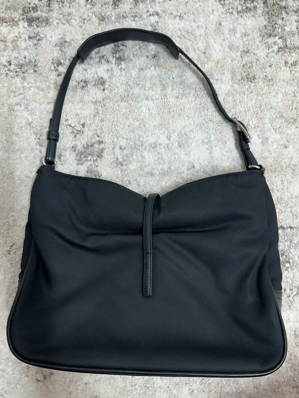 Coach Black Shoulder Bag with Silver Hardware